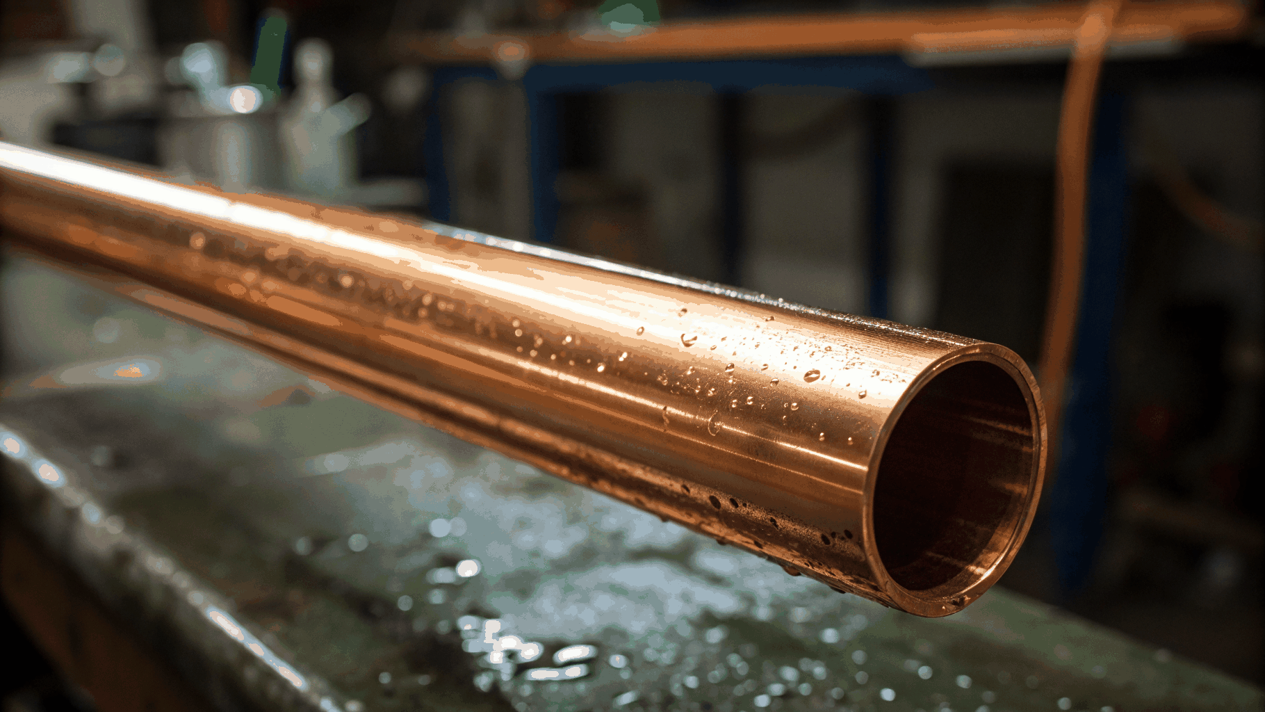 Close-up view of heavily corroded plumbing pipe with rust and mineral scale build-up