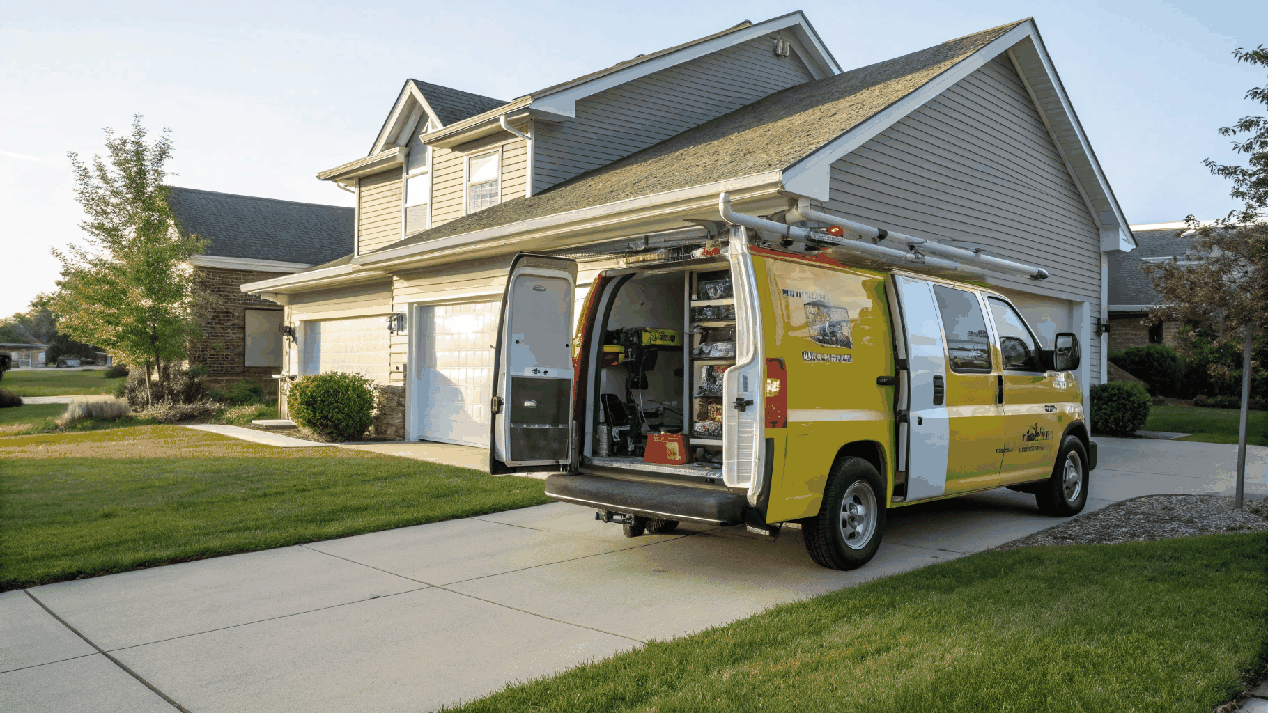 Licensed Riverdale Plumbing Pros technician holding professional diagnostic tools in front of an equipped service vehicle