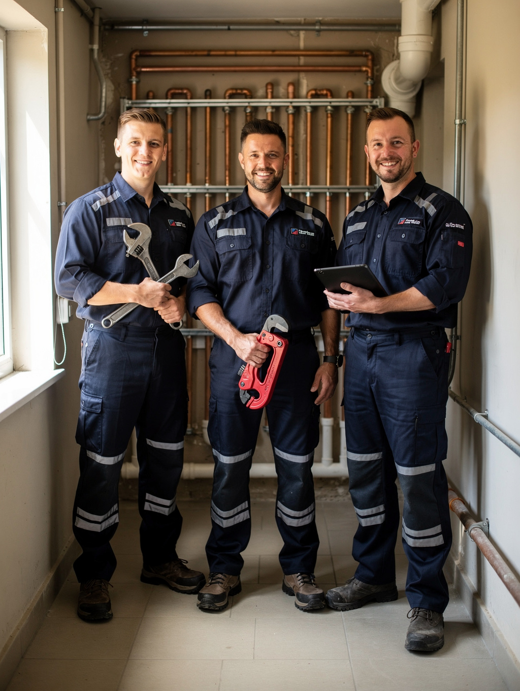 Professional licensed plumbing team and service technicians from Riverdale Plumbing Pros